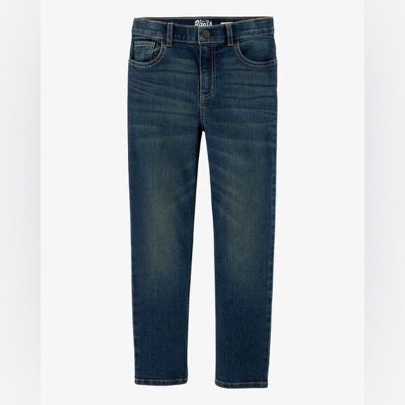 Carters OshKosh Kid Straight-Leg Jeans Dark Wash 10R NWT IN PACKAGE - Picture 1 of 8